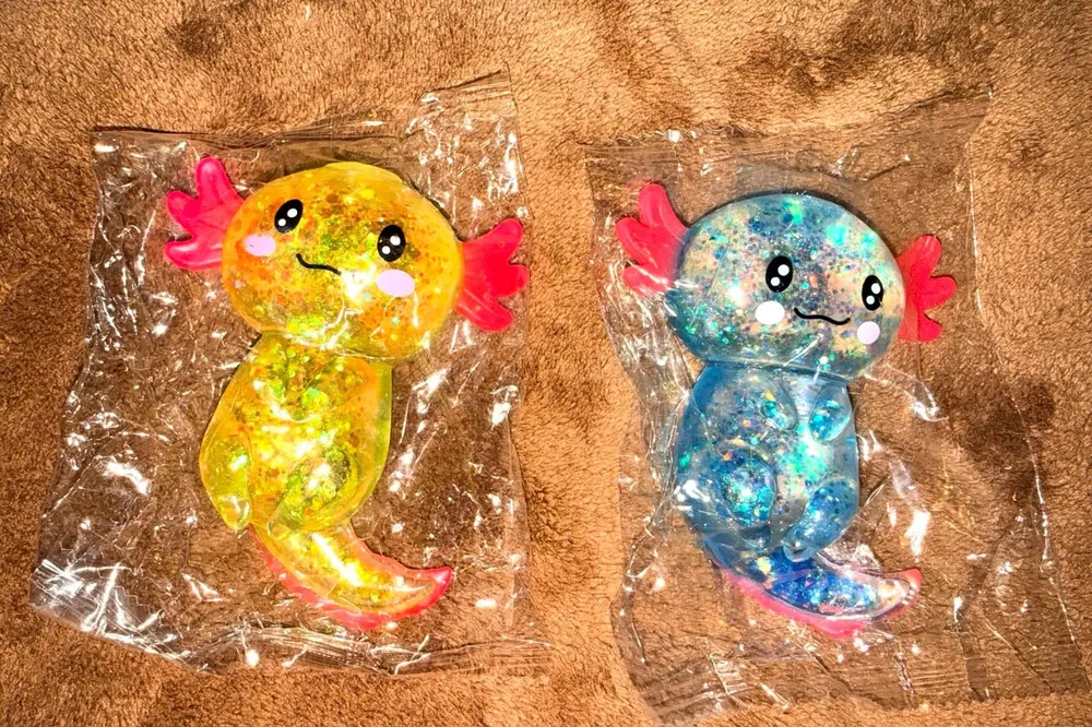 Axolotl Sugar Squishy Glitter Stress Ball