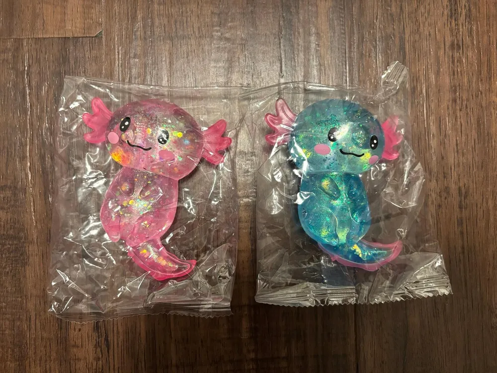 Axolotl Sugar Squishy Glitter Stress Ball — photo 2