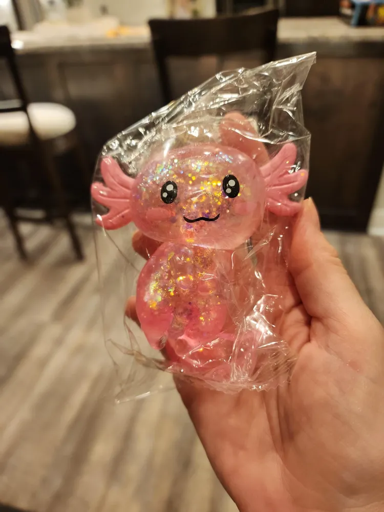 Axolotl Sugar Squishy Glitter Stress Ball — photo 3