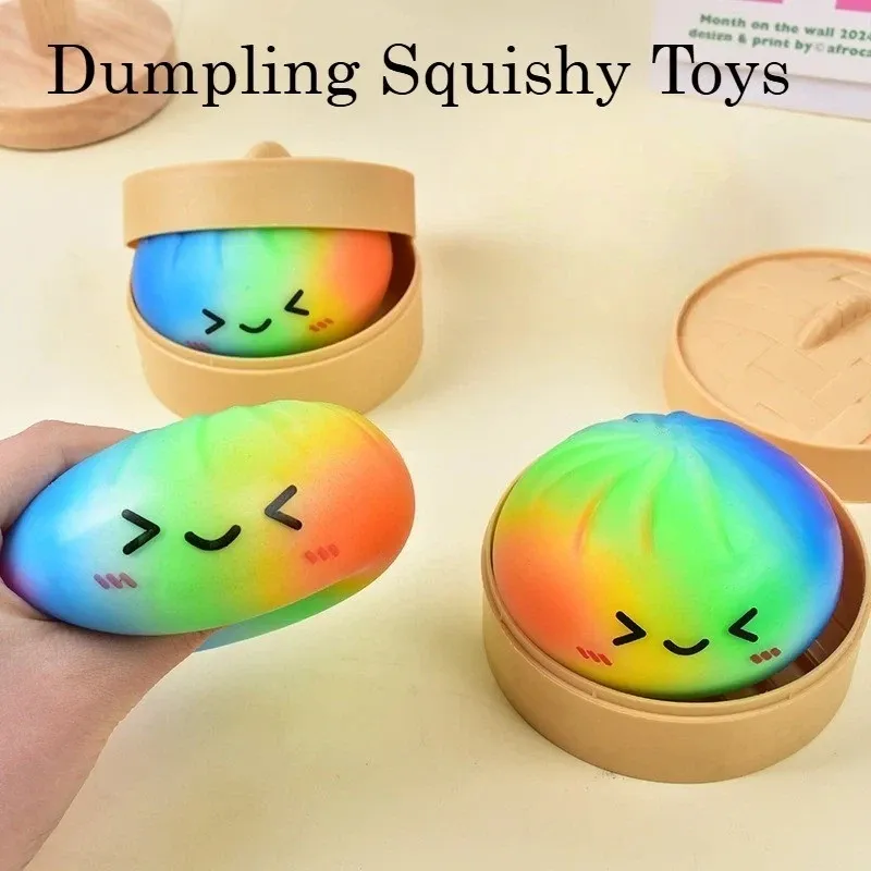 Below Mystery Squishy Bun Dumpling Rare Glitter