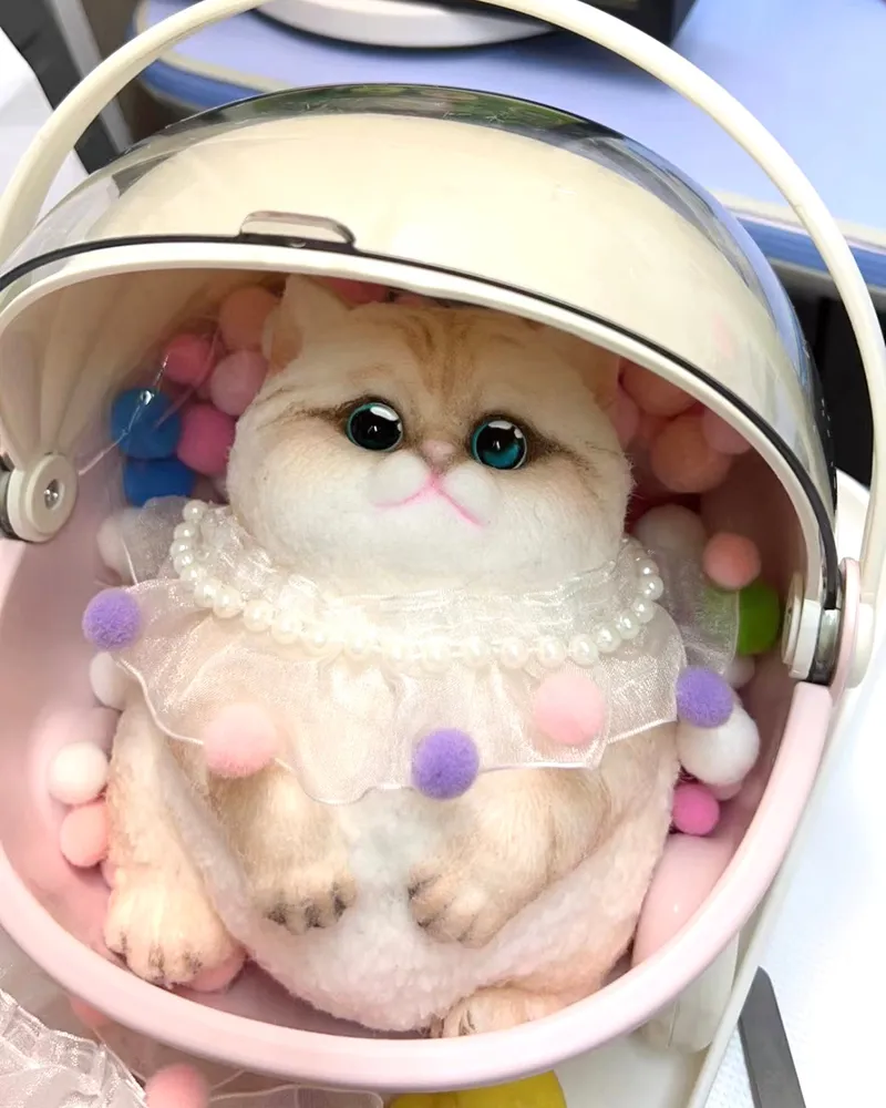 Big Kitty Squishy Stress Relief Toy with a Storage Cart — photo 2