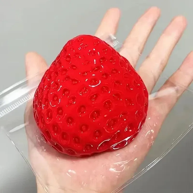 Big Strawberry Squishy Taba Toy Red — photo 2