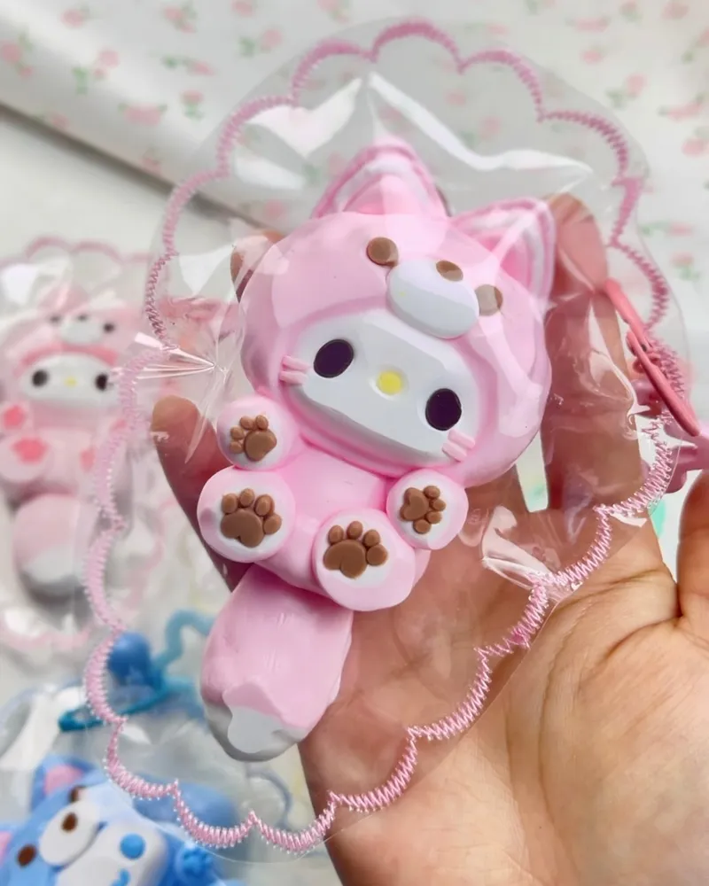 Big Tail Cartoon Suit Kuromi Kitty Squishy Stress Relief Decompression Toy — photo 3