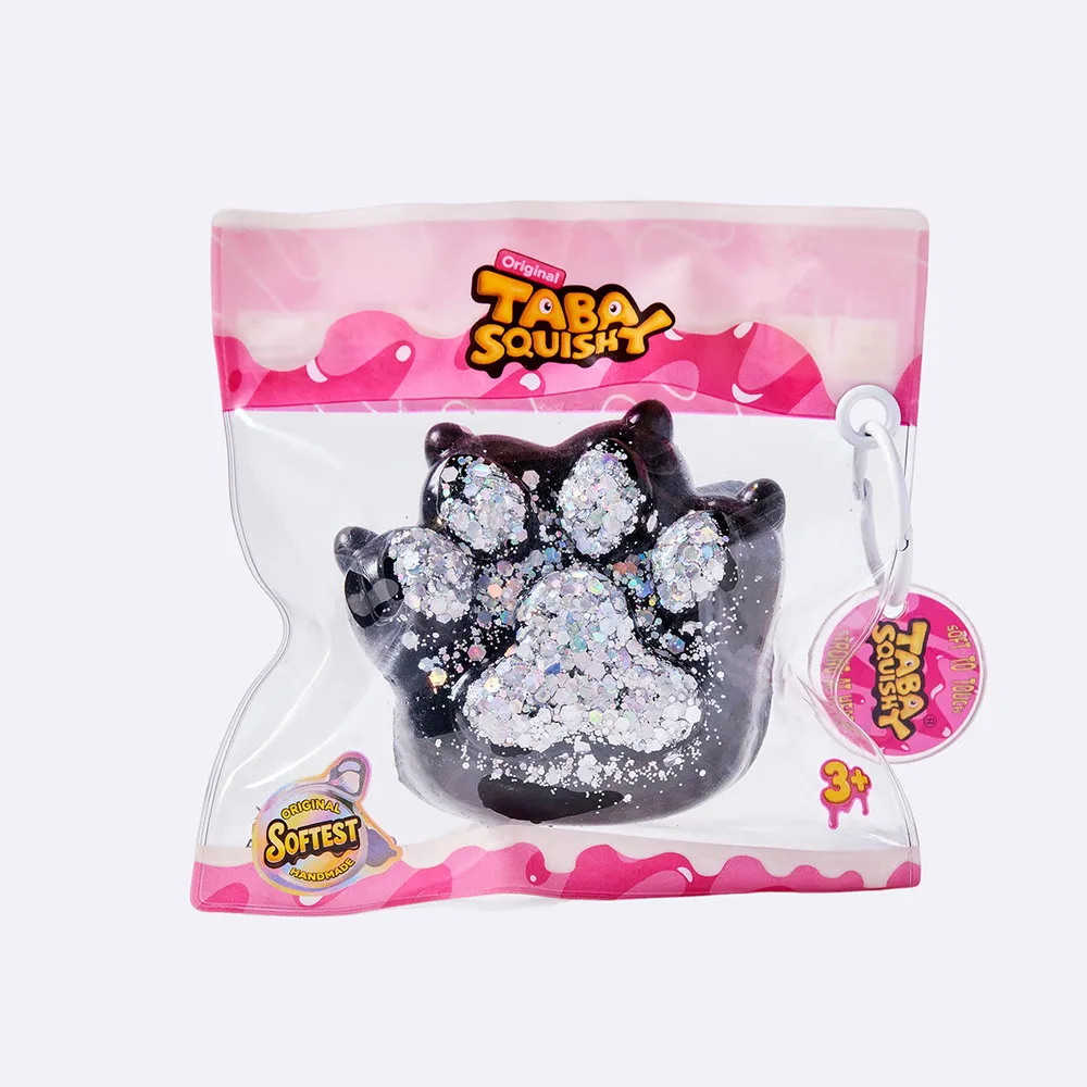 Black Silver Glitter Cat Paw with Claws — photo 3