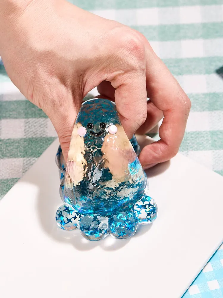 Blingbling Blue Octopus Taba Squishy — photo 4