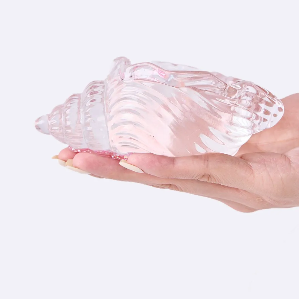 Blingbling Transparent-pink Conch with Starfish Taba Squishy — photo 3