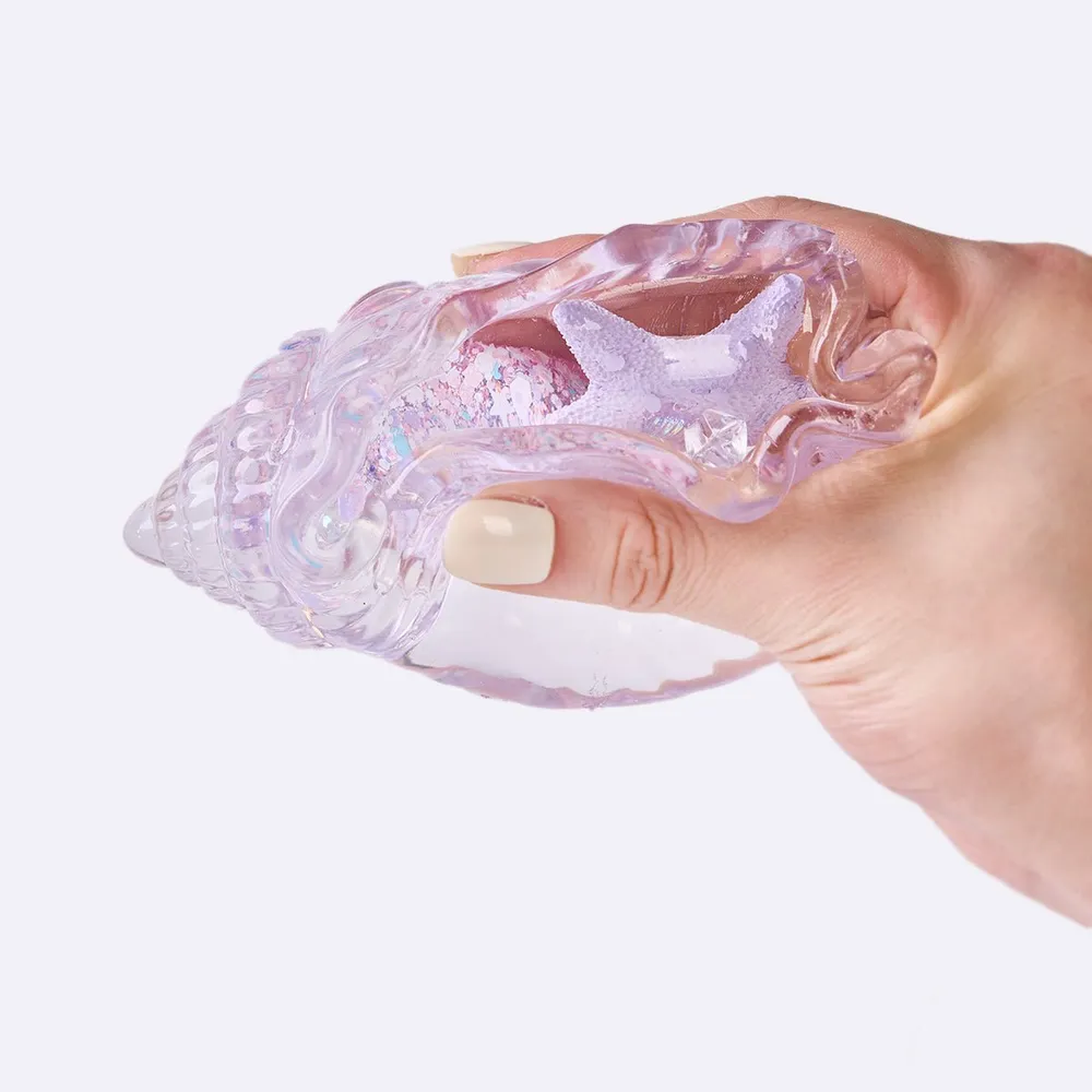 Blingbling Transparent-purple Conch with Starfish Taba Squishy — photo 2
