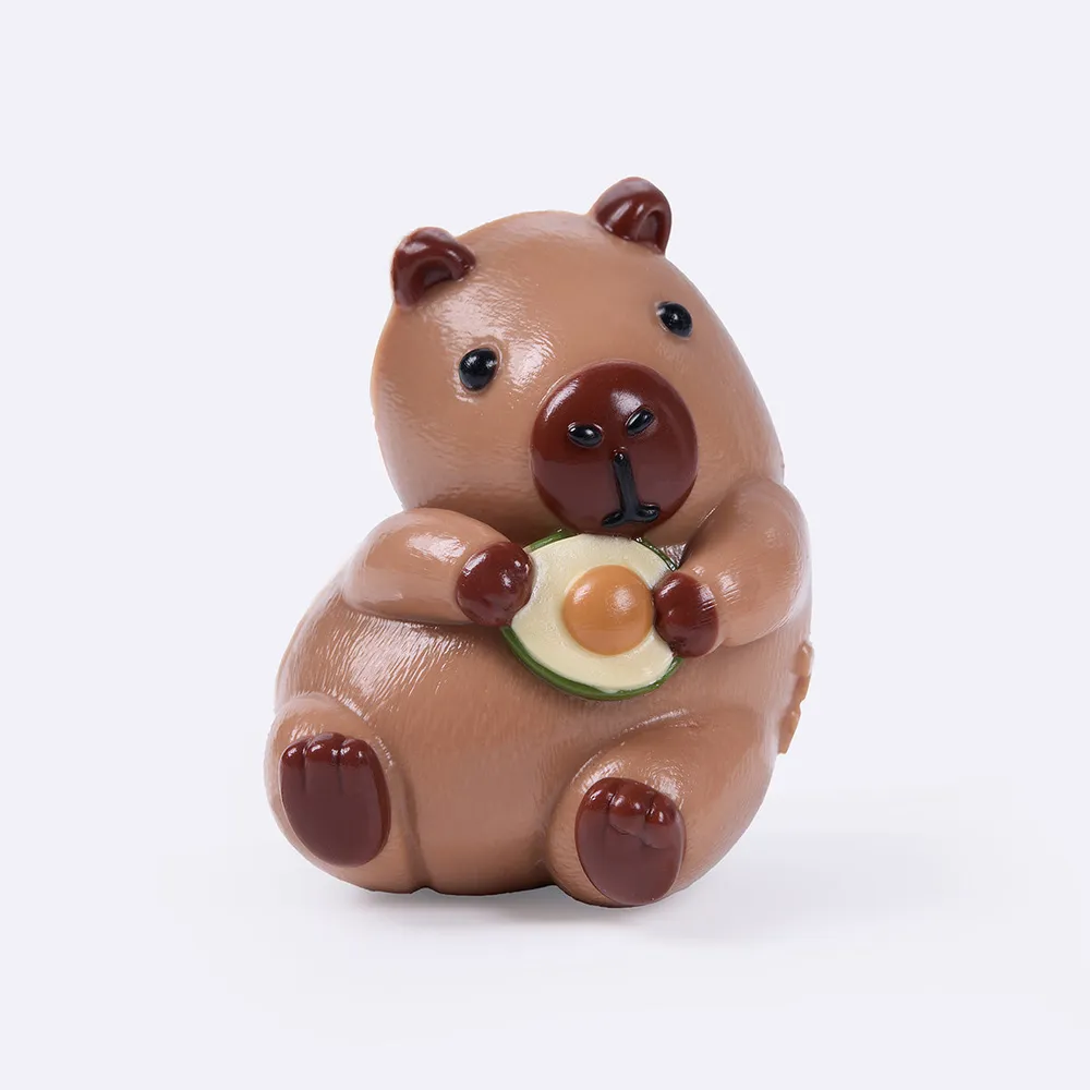 棕色怀抱牛油果卡皮巴拉 Brown Avocado Hug Capybara Taba Squishy