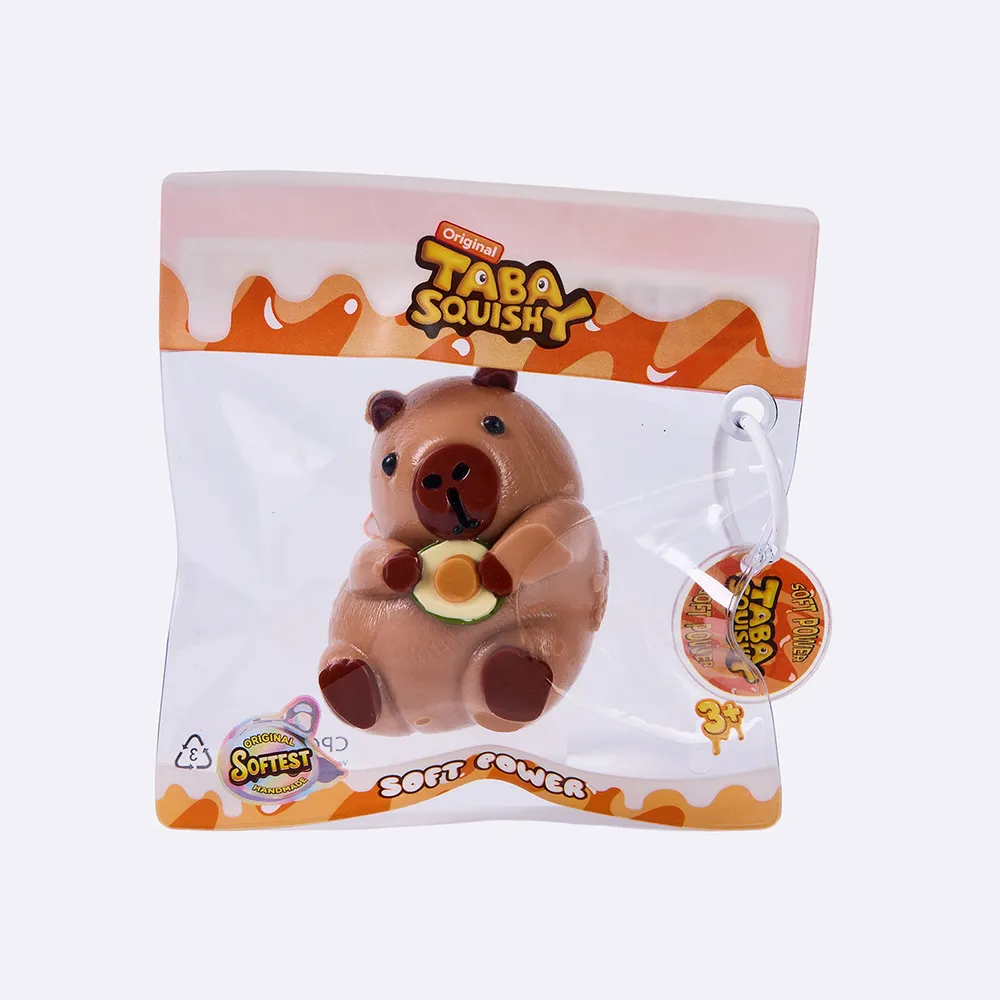 棕色怀抱牛油果卡皮巴拉	Brown Avocado Hug Capybara Taba Squishy — photo 3