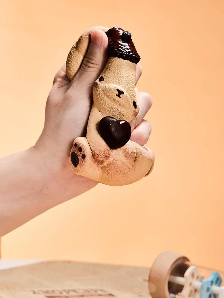 Brown Heart Bear Taba Squishy — photo 3