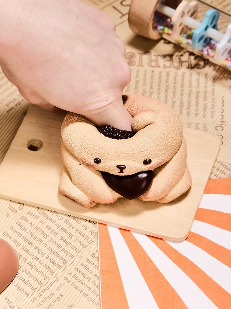 Brown Heart Bear Taba Squishy — photo 4