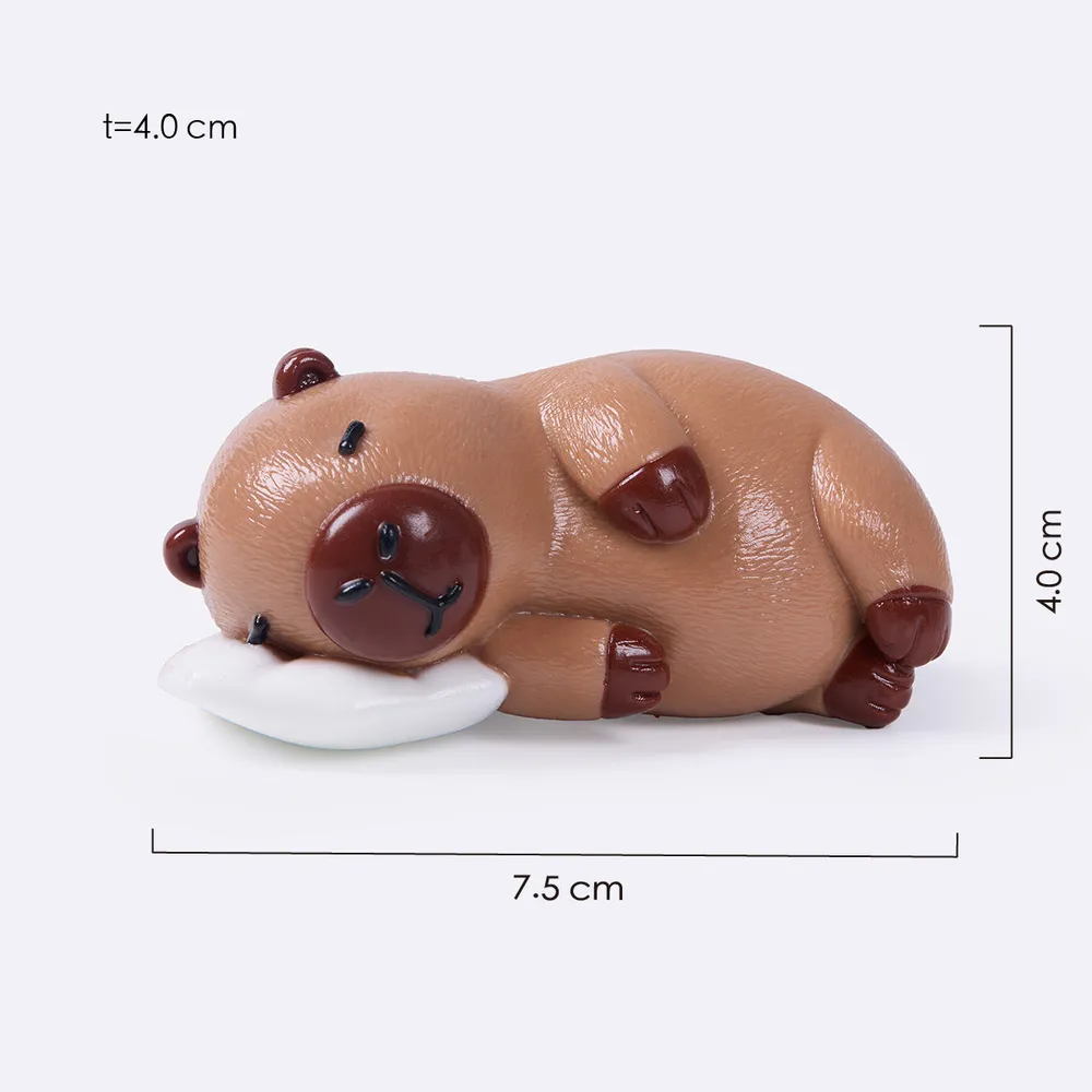 棕色侧躺卡皮巴拉	Brown Side-Lying Capybara Taba Squishy — photo 2