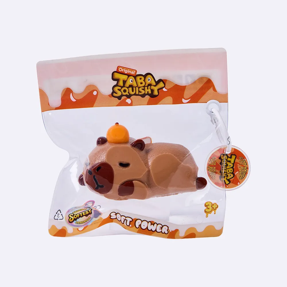 棕色趴睡卡皮巴拉	Brown Sleeping Capybara Taba Squishy — photo 3