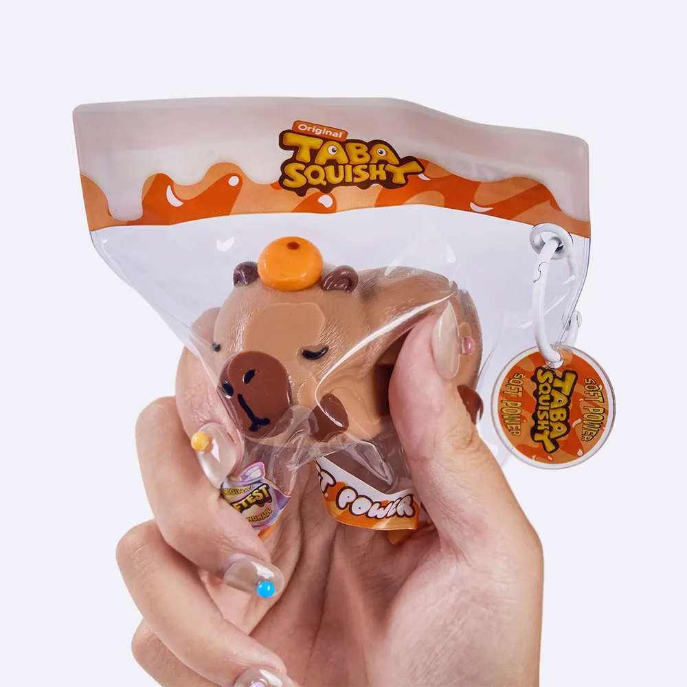 棕色趴睡卡皮巴拉	Brown Sleeping Capybara Taba Squishy — photo 4