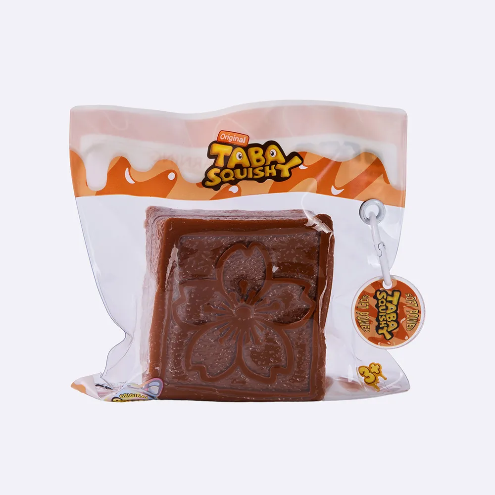 棕色方形夹心饼干	Brown Square Sandwich Cookie Taba Squishy — photo 3
