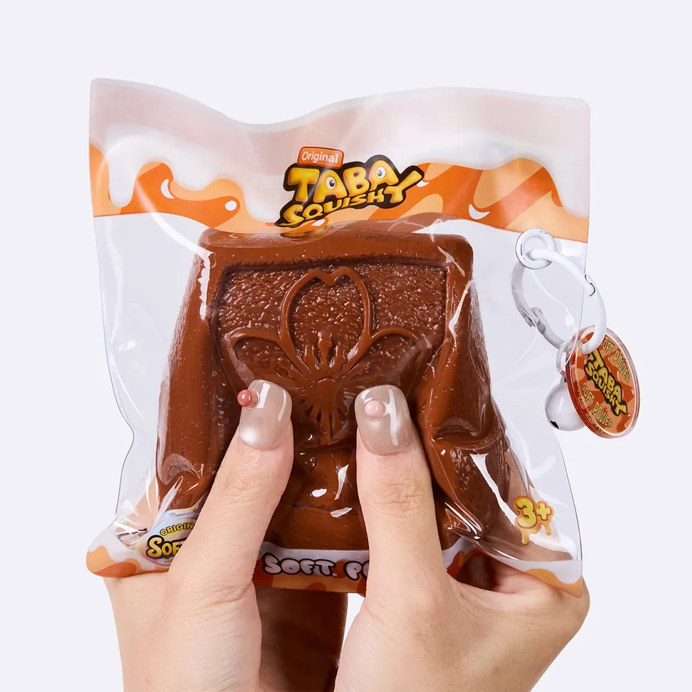 棕色方形夹心饼干	Brown Square Sandwich Cookie Taba Squishy — photo 4