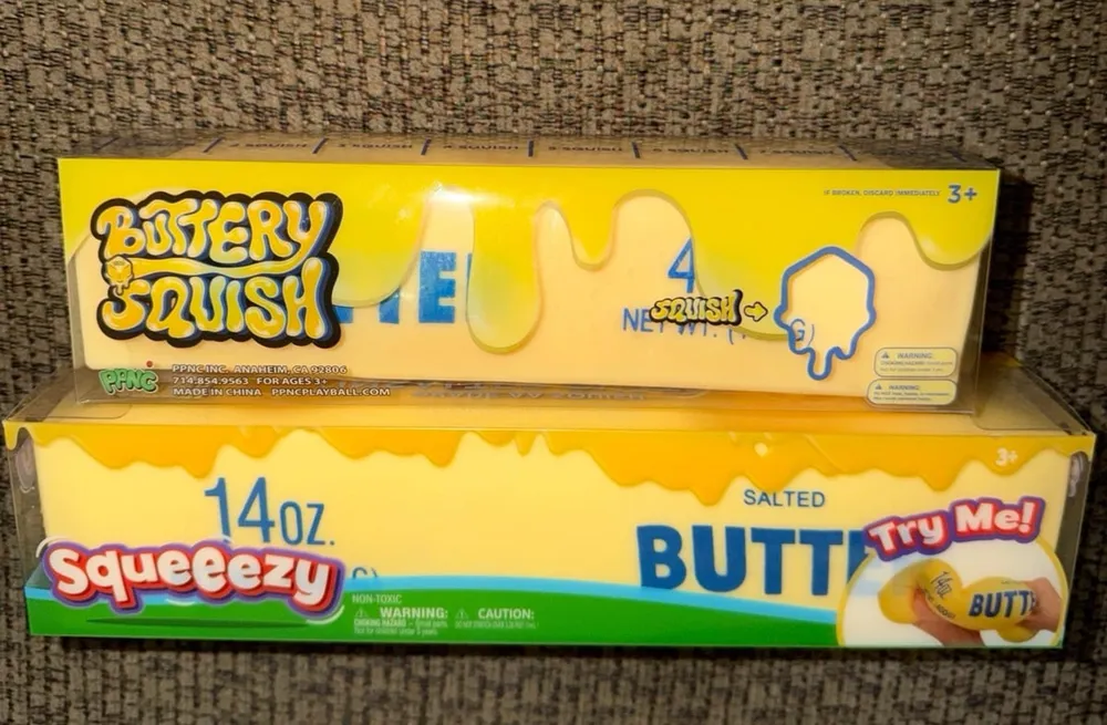 Butter Squishies Set of 2 Non-Foam
