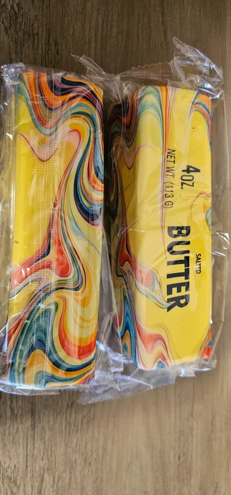 Butter Squishy Rainbow Marble Swirl