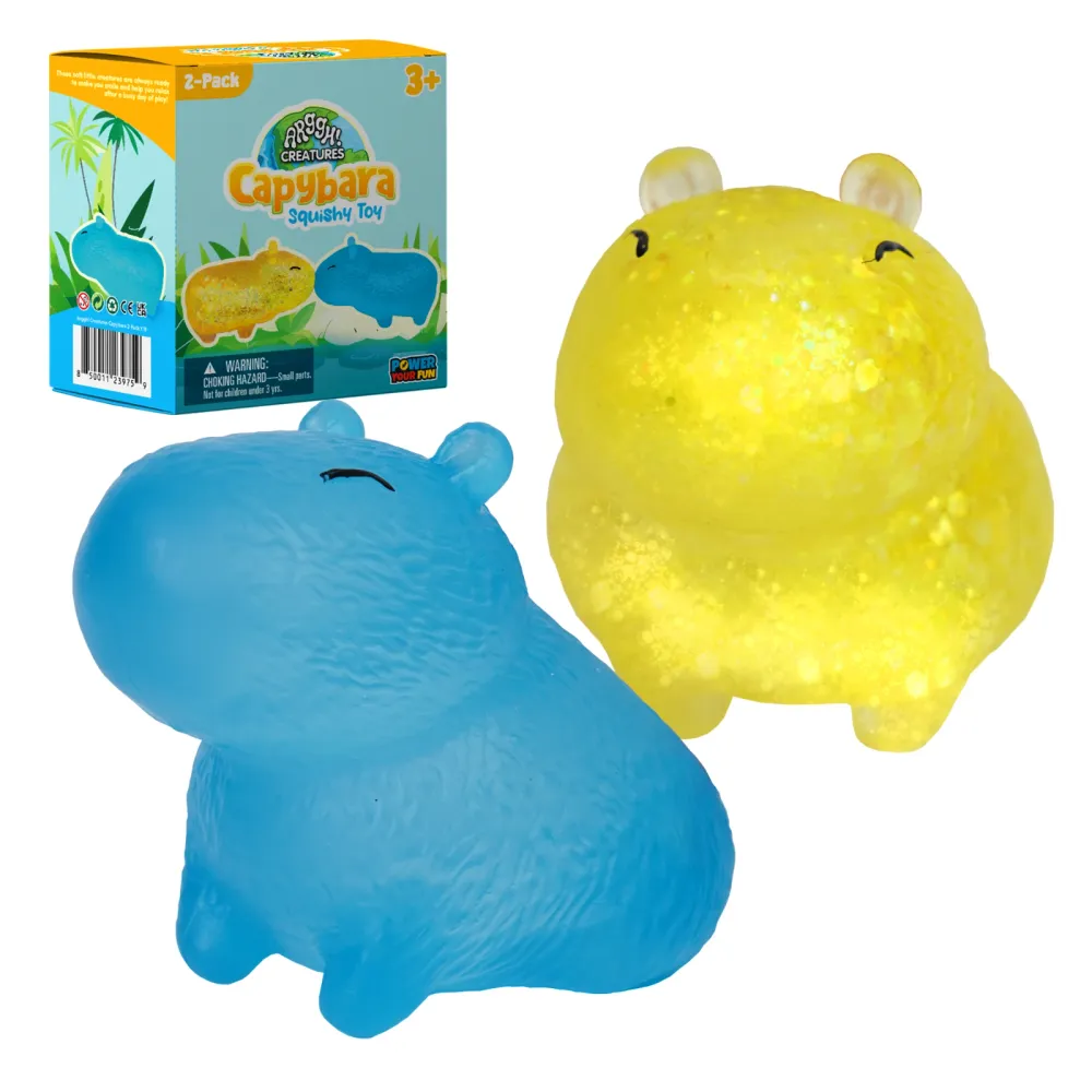 Capybara Squishy 2-Pack (Yellow/Blue)