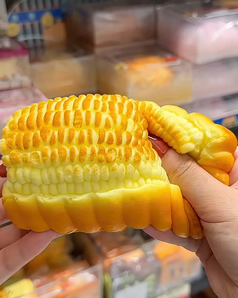 Charcoal Grilled Corn Slow Rising Squishy Stress Relief Decompression Toy — photo 4