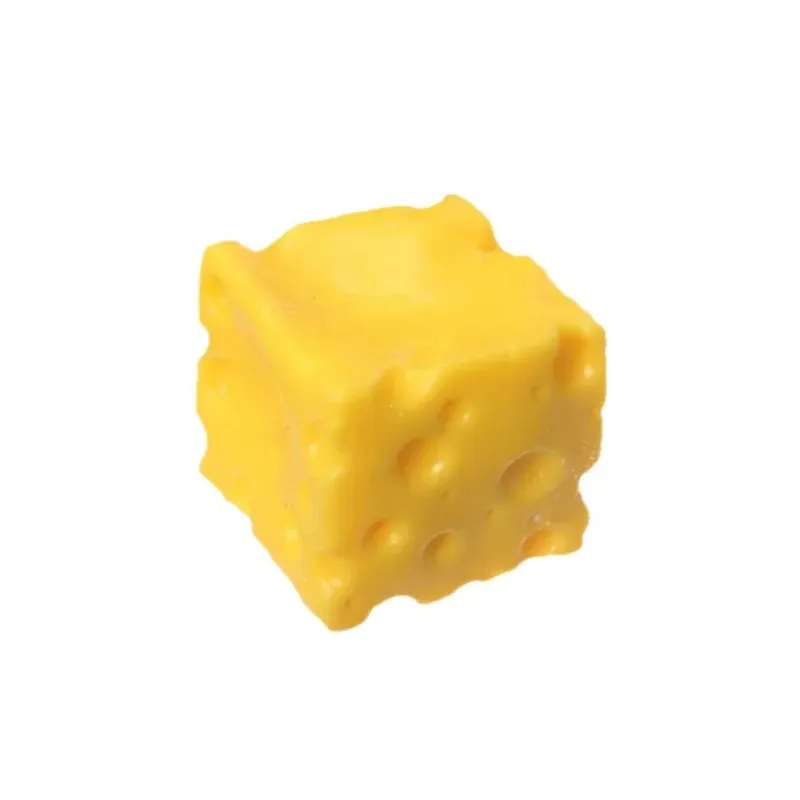 Cheese Cube Slow-Rise Foam Squishy 2.3" Fidget Toy — photo 2