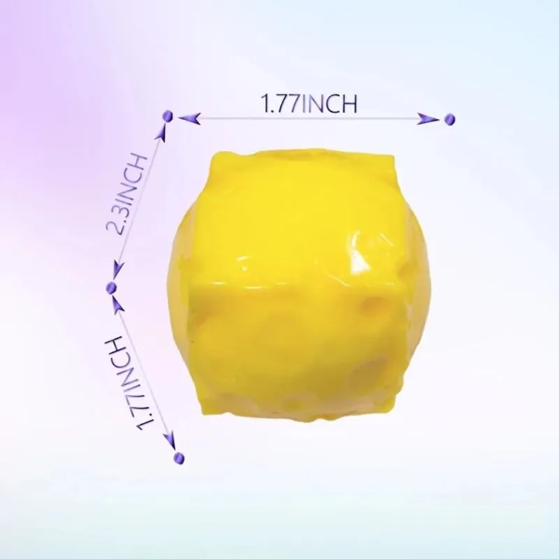 Cheese Cube Slow-Rise Foam Squishy 2.3" Fidget Toy — photo 3