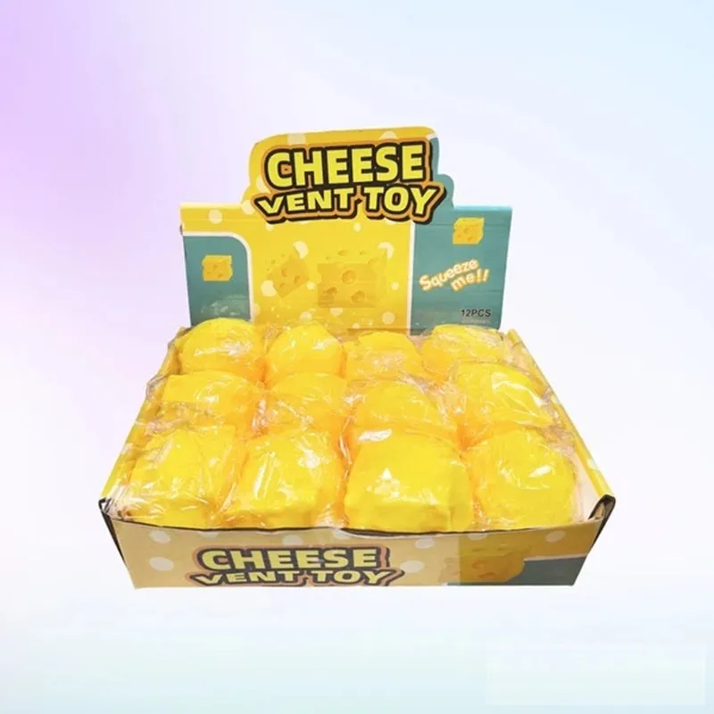 Cheese Cube Slow-Rise Foam Squishy 2.3" Fidget Toy — photo 4