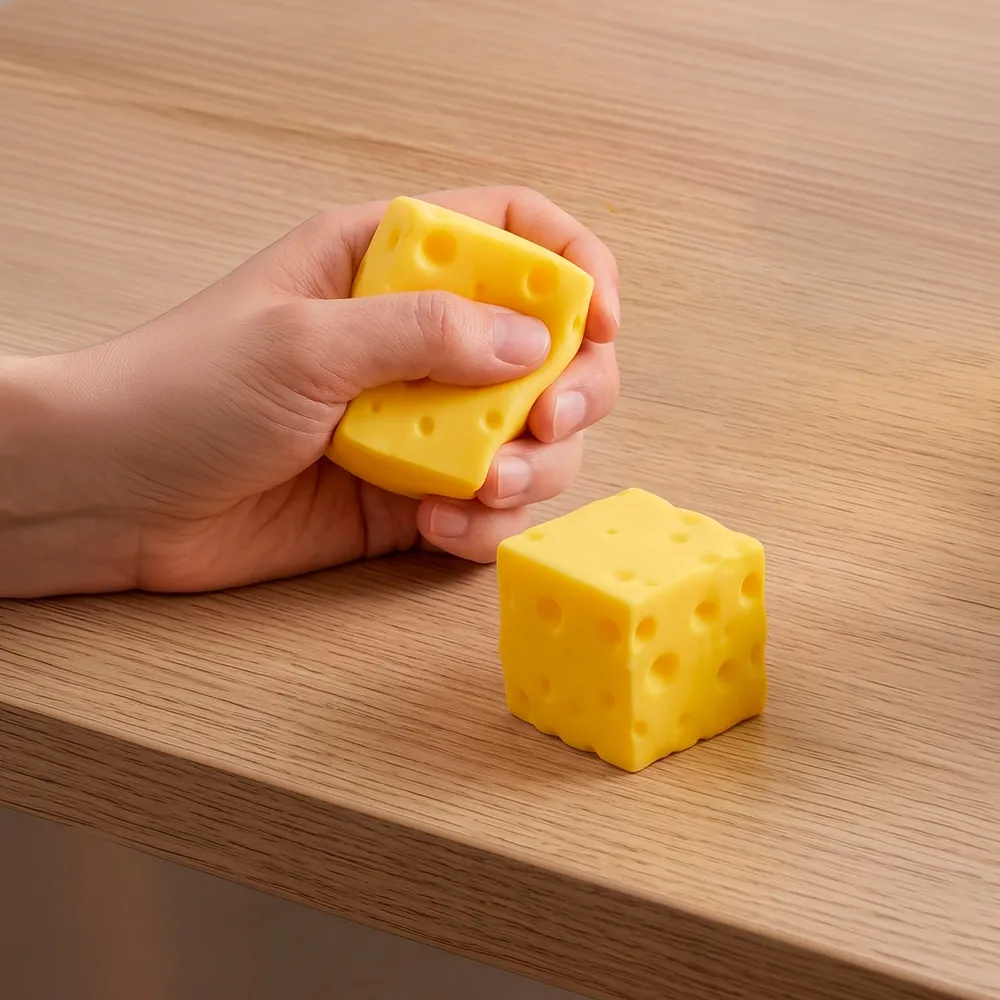 Cheese Cube Slow-Rise Squishies 2.36" Fidget Toy — photo 3