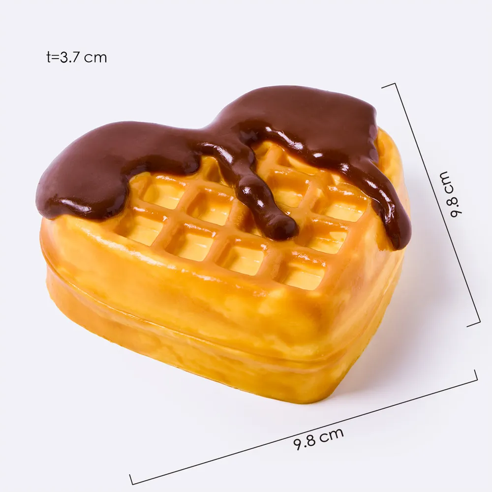 Chocolate Heart Waffle Taba Squishy — photo 2
