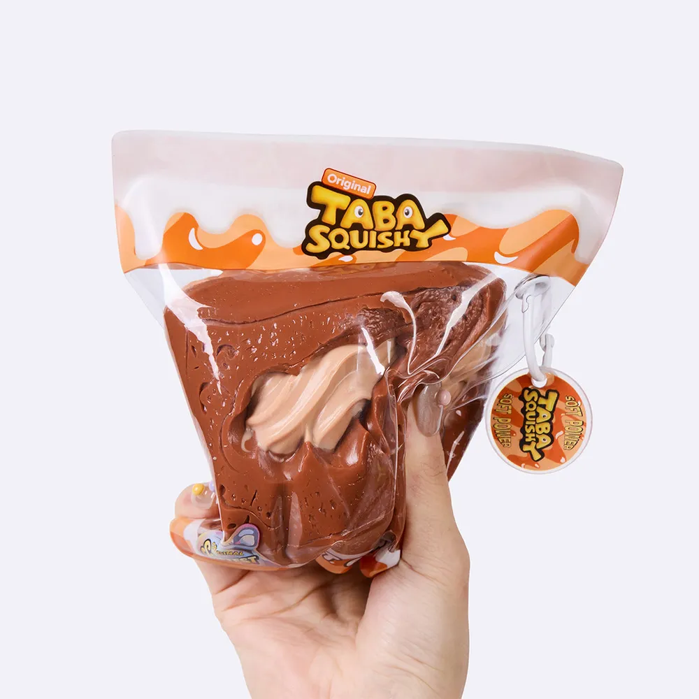 咖啡色长方形夹心饼干	Chocolate Rectangle Sandwich Cookie Taba Squishy — photo 5
