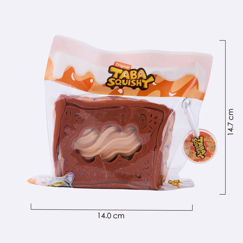 咖啡色长方形夹心饼干	Chocolate Rectangle Sandwich Cookie Taba Squishy — photo 6