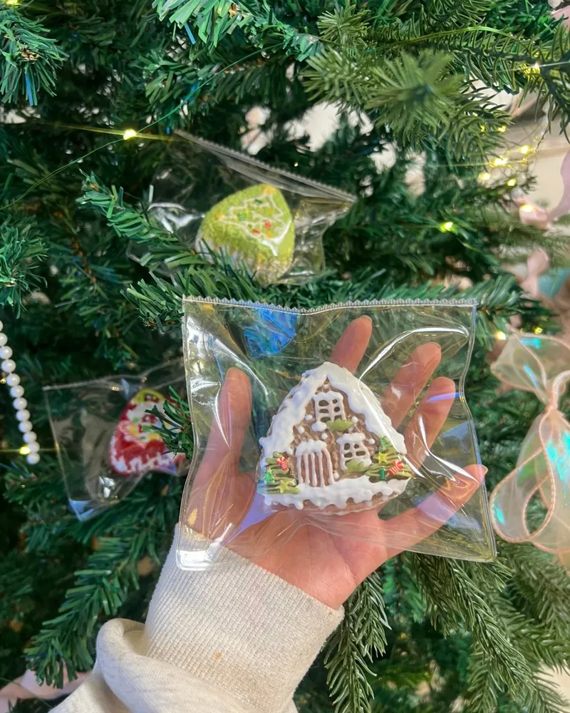 Christmas Riceball Squishy Stress Relief Decompression Toy with Coconut Flakes — photo 2