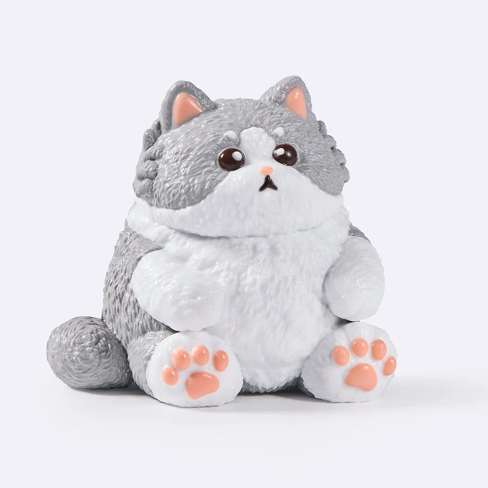 Chubby Gray Cat Taba Squishy