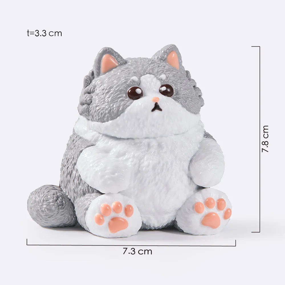 Chubby Gray Cat Taba Squishy — photo 2