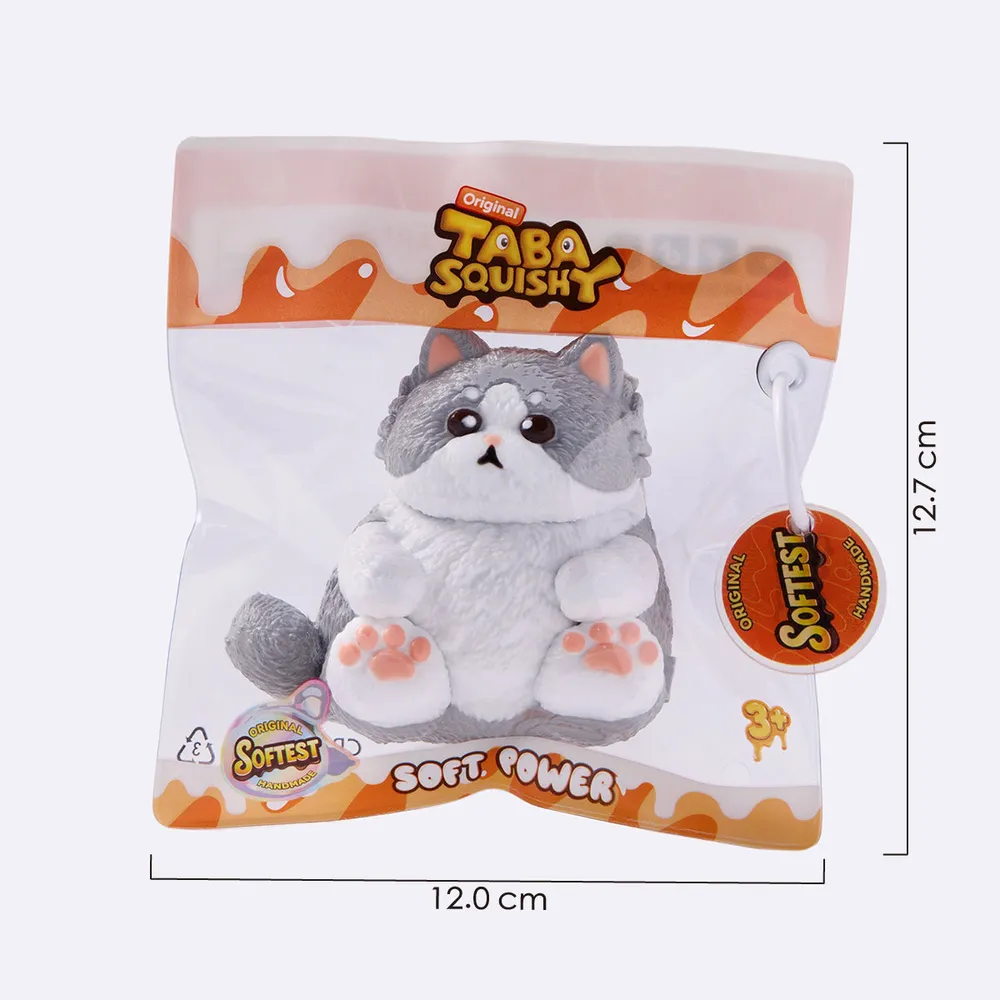 Chubby Gray Cat Taba Squishy — photo 6