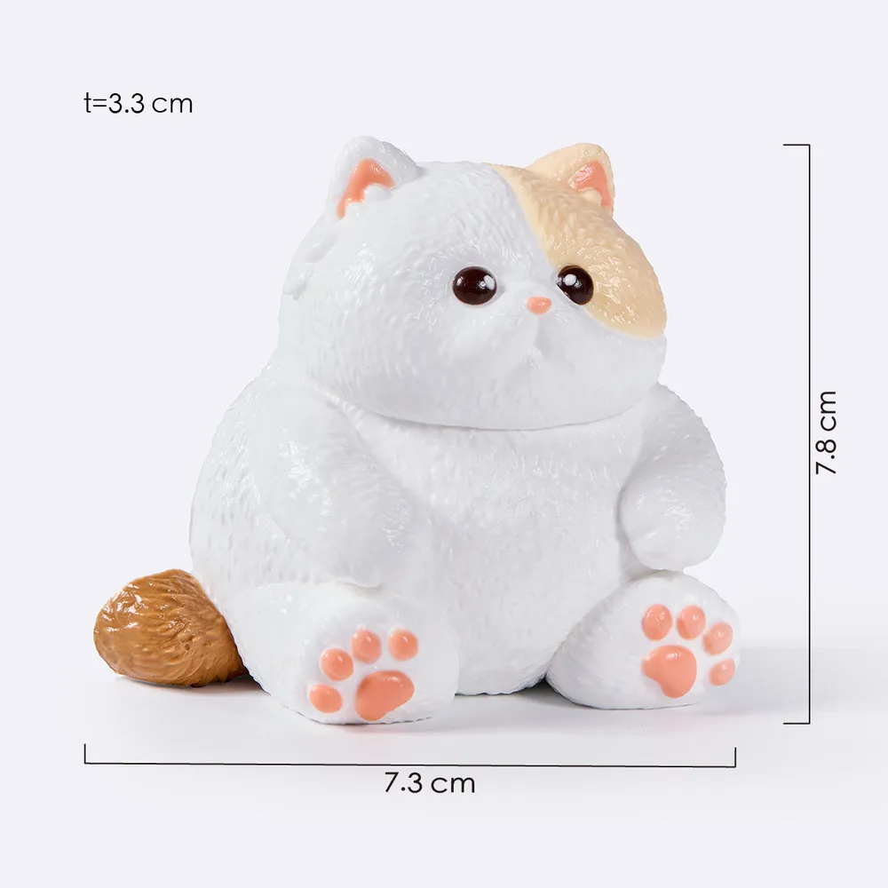 Chubby White Cat Taba Squishy — photo 2