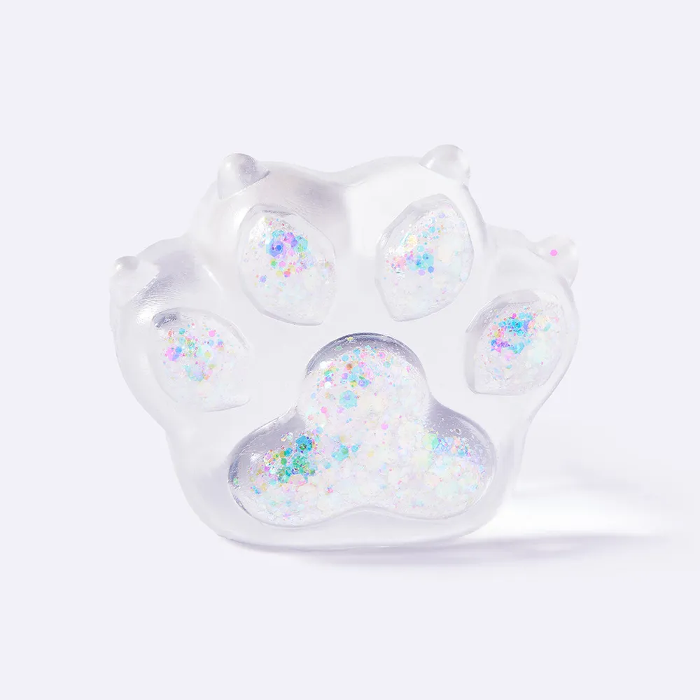 Clear Holographic Cat Paw with Claws