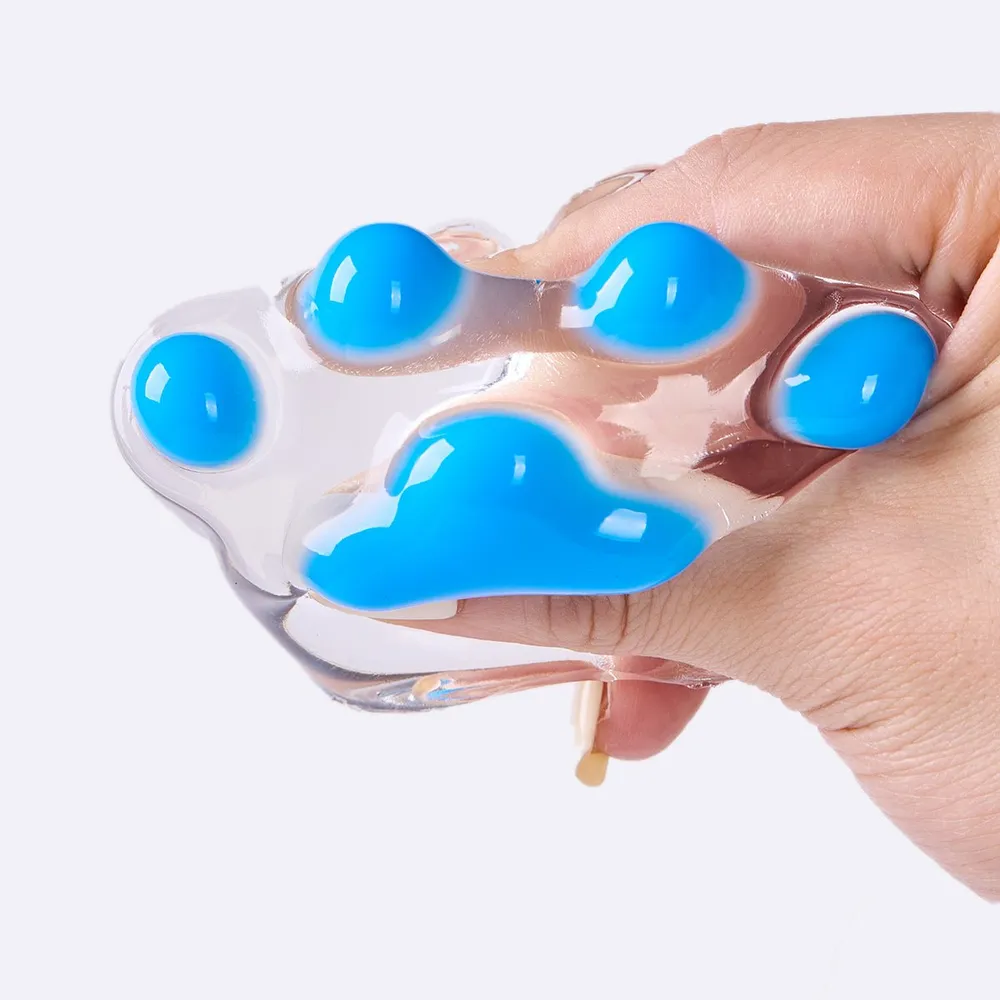 Clear Neon Blue Paw Taba Squishy — photo 2