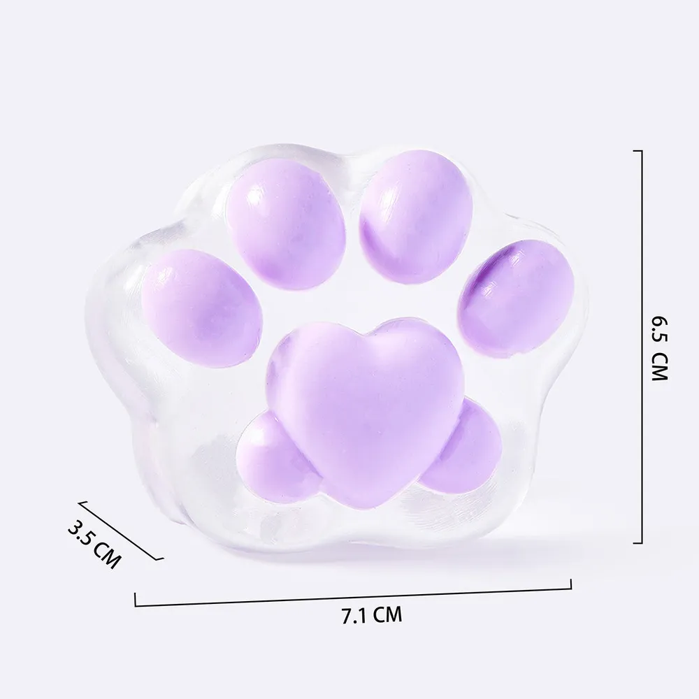 Clear Purple Heart Cat Paw — photo 2