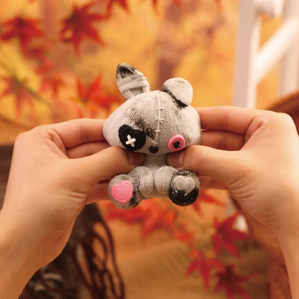 Cozy Knit Patchwork Bunny Taba Squishy — photo 6