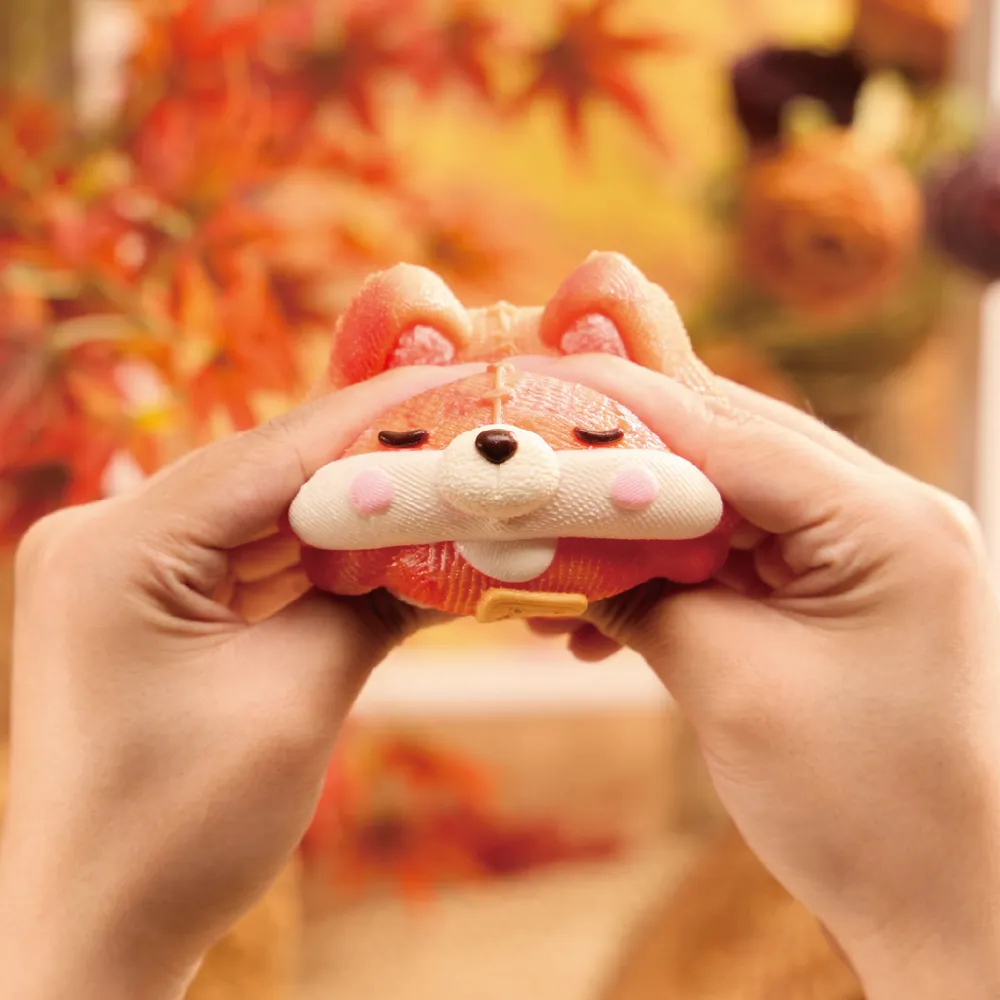 Cozy Knit Pumpkin Fox Taba Squishy — photo 6
