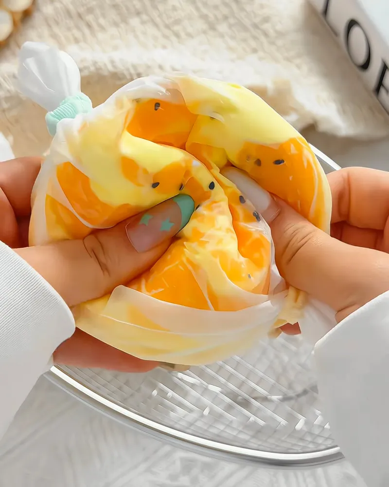 Cracking Sesame Egg Stress Ball Squishy Stress Relief Fidget Toy — photo 6