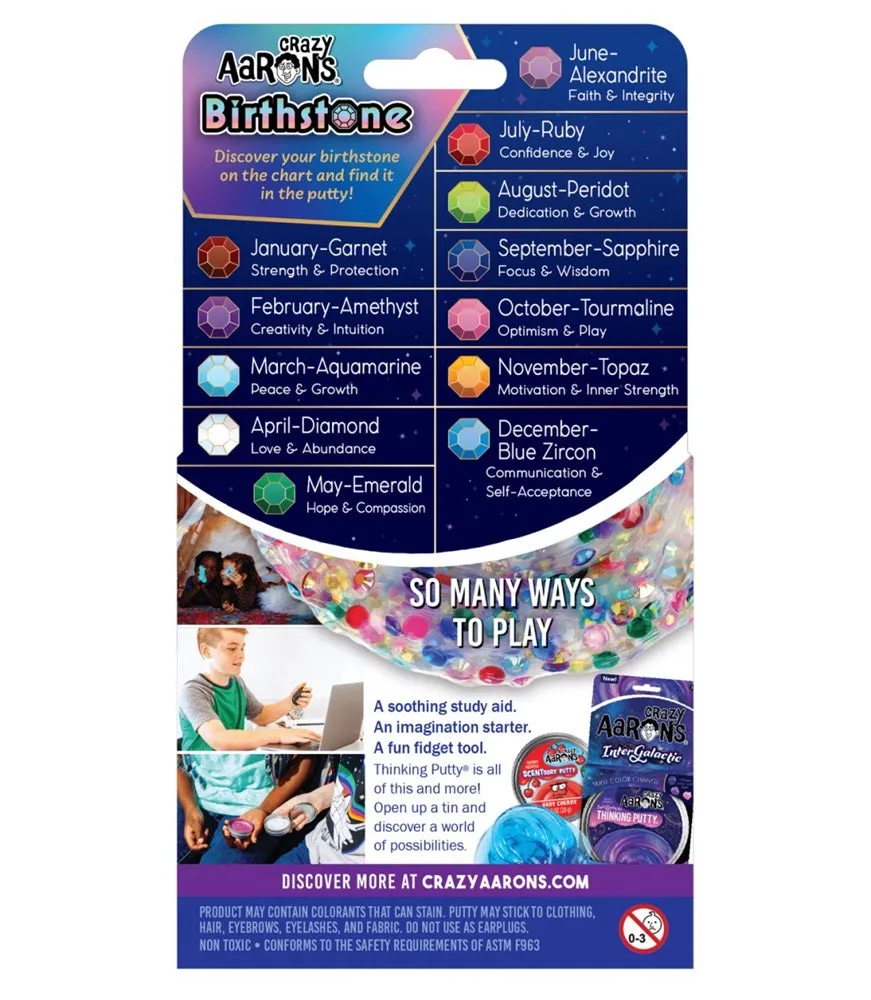 Crazy Aaron’s Birthstone Thinking Putty – Shimmering Sensory Fidget Putty — photo 2
