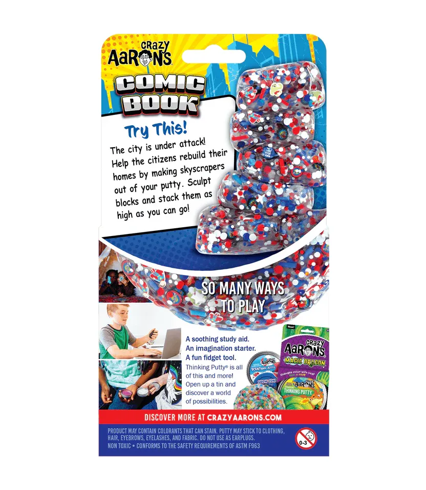 Crazy Aarons Comic Book Thinking Putty – Superhero Fidget Sensory Putty — photo 2