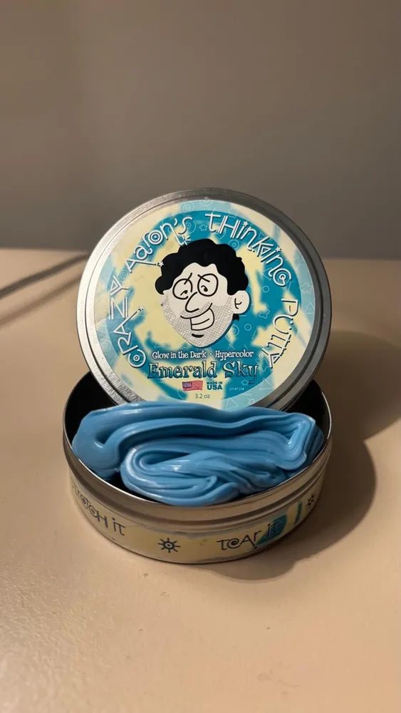 Crazy Aaron's Thinking Putty - Emerald Sky (Hypercolor & Glow)