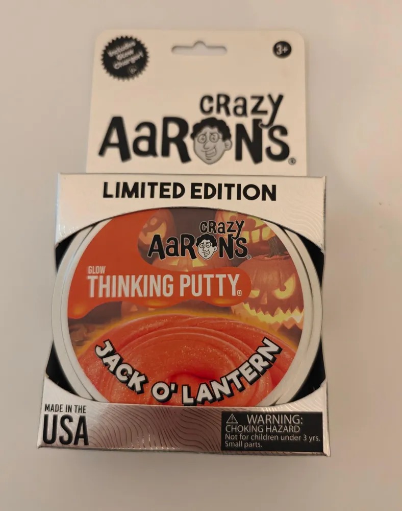 Crazy Aaron's Thinking Putty Halloween Jack O Lantern