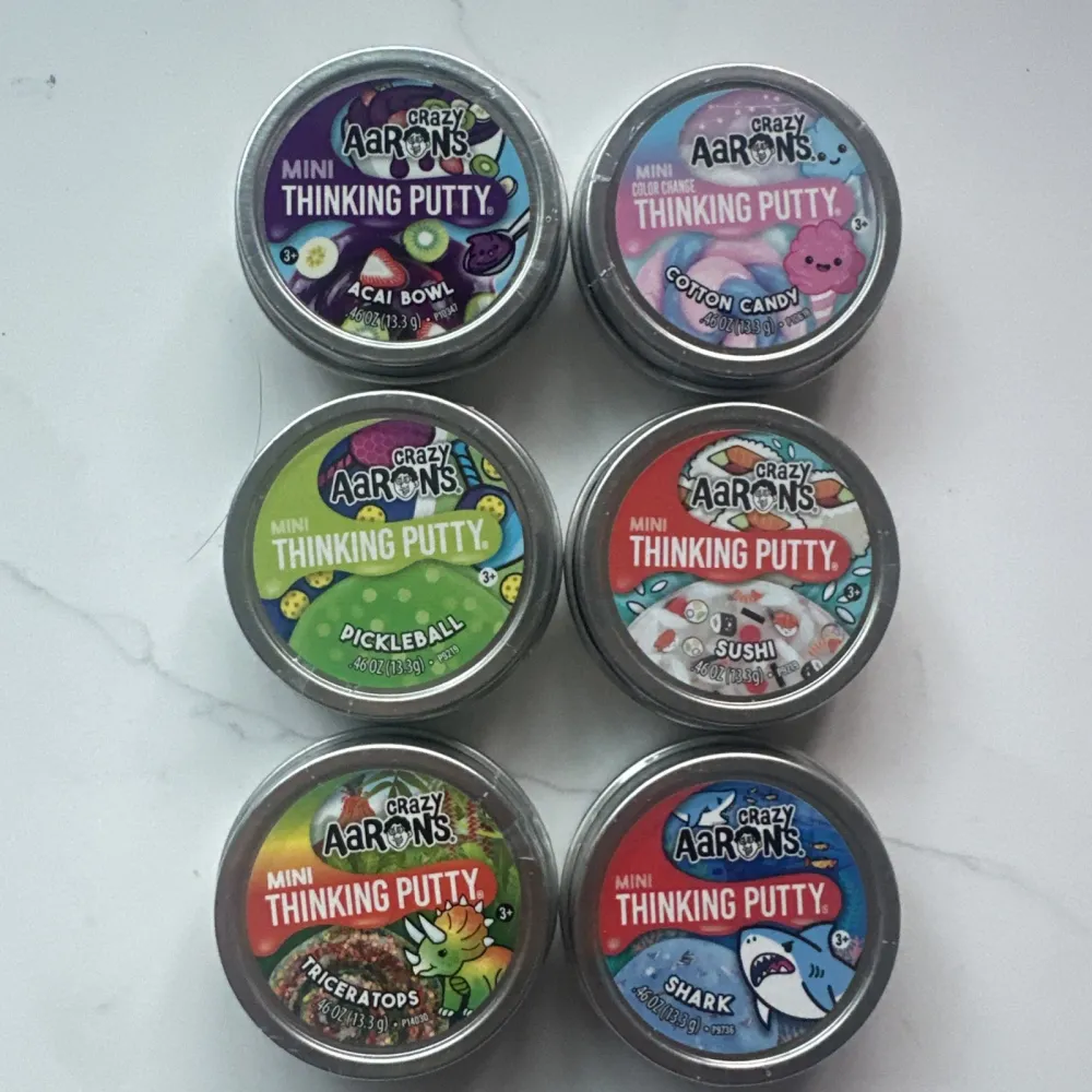 Crazy Aaron's Thinking Putty Mini Tins 6-Pack