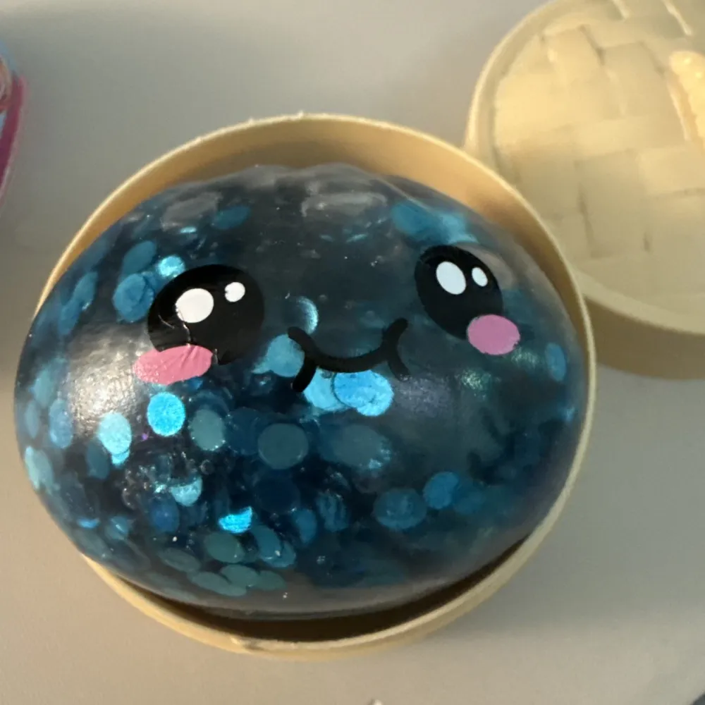 Crazy Fun Galaxy Glitter Blue Rainbow Mystery Dumpling Bun 4-inch — photo 3