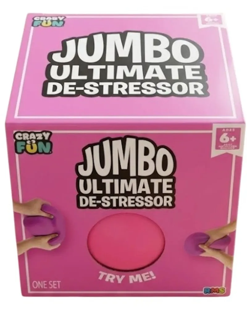 Crazy Fun Jumbo Ultimate DeStressor Squishy Fidget Toy Pink