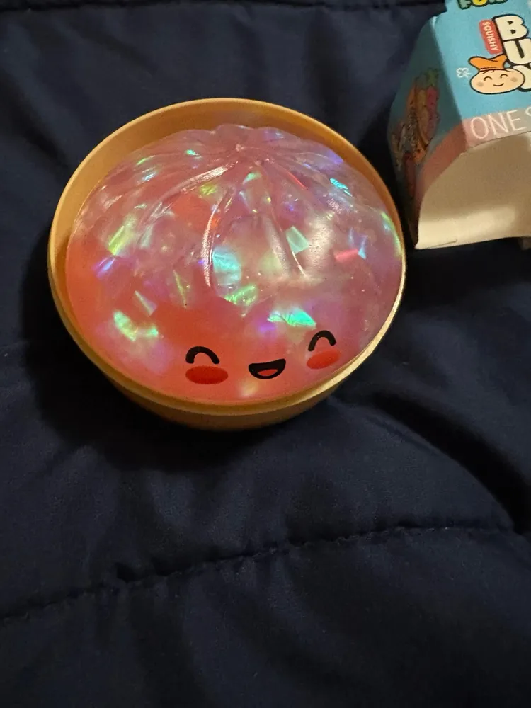 Crazy Fun Mystery Dumpling Squishy - Pink Holographic Glitter